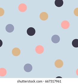 abstract seamless pattern with polka dots, vector design