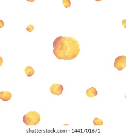 Abstract Seamless pattern Polka Soft orange color with a Soft red hue. Perfect for your design, textile, pattern fills, box, posters, cards, web page background etc. Pattern under the mask. Vector.