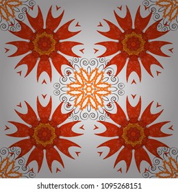 Abstract seamless pattern polygonal and Mandala shape kaleidoscope geometry in green, blue and gray colors. Raster template circle decorative. Raster illustration.