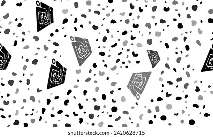 Resumen de un patrón sin fisuras con placas de circuitos impresos. Fondo creativo de leopardo. Ilustración del vector sobre fondo blanco
