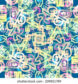 Abstract seamless pattern with punctuation marks