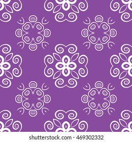 Abstract seamless pattern of Purple color for wallpapers and background.