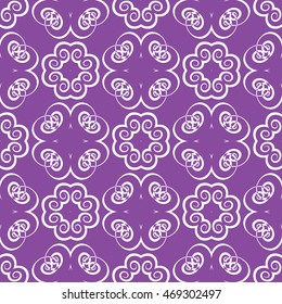 Abstract seamless pattern of Purple color for wallpapers and background.