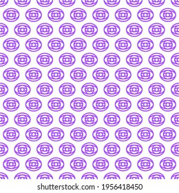 Abstract Seamless Pattern Purple Doodle Geometric Figures Background Vector