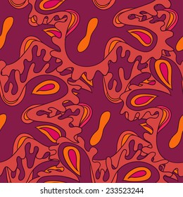 Abstract seamless pattern purple and orange