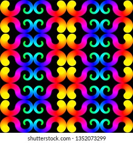 Abstract seamless pattern with rainbow color