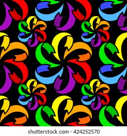 Abstract seamless pattern in rainbow colors