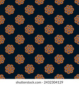 Abstract seamless pattern of rainbow groovy Wavy Line design in 1970s retro hippie style. Vector design ready to use for fabric, textile, wrapping and more.