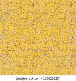 Abstract seamless pattern with random ink spatter shape combined with marbled pattern. Yellow, mustard black and oive vector illustration.