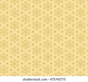 abstract seamless pattern with random shape of circle and oval. gold color. vector illustration for your design, wallpaper