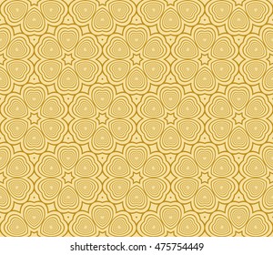 abstract seamless pattern with random shape of circle and oval. gold color. vector illustration for your design, wallpaper