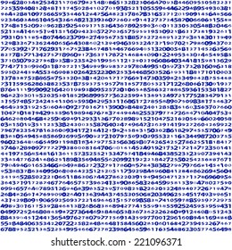 Abstract seamless pattern of the random sized infinite numbers set 