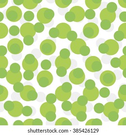 Abstract seamless pattern with randomly bright colored overlapping circles, dots. Abstract background with little circles. Vector illustration.