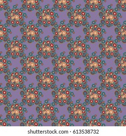 Abstract seamless pattern with randomly bright colored overlapping circles, dots. Abstract background with little circles for your business artwork.