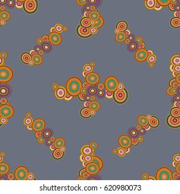 Abstract seamless pattern with randomly bright colored overlapping circles, dots. Abstract background with little circles for your business artwork.