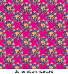 Abstract seamless pattern with randomly bright colored overlapping circles, dots. Abstract background with little circles for your business artwork.