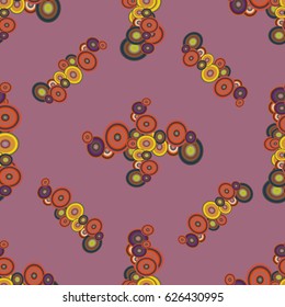 Abstract seamless pattern with randomly bright colored overlapping circles, dots. Abstract background with little circles for your business artwork.