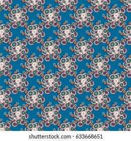 Abstract seamless pattern with randomly bright colored overlapping circles, dots. Abstract background with little circles for your business artwork.