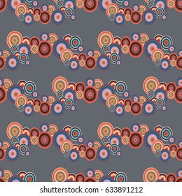 Abstract seamless pattern with randomly bright colored overlapping circles, dots. Abstract background with little circles for your business artwork.