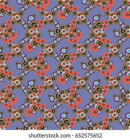 Abstract seamless pattern with randomly bright colored overlapping circles, dots. Abstract background with little circles for your artwork.