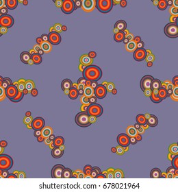 Abstract seamless pattern with randomly bright colored overlapping circles, dots. Abstract background with little circles for your business artwork.