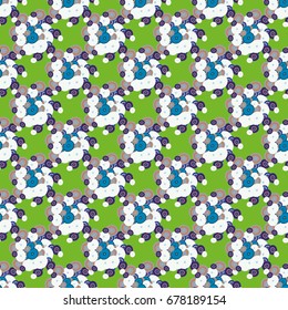 Abstract seamless pattern with randomly bright colored overlapping circles, dots. Abstract background with little circles for your business artwork.