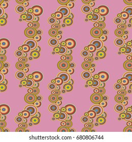 Abstract seamless pattern with randomly bright colored overlapping circles, dots. Abstract background with little circles for your business artwork.