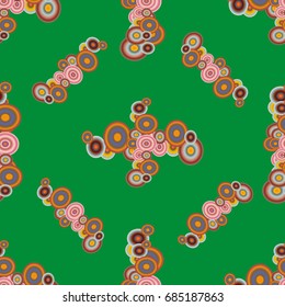 Abstract seamless pattern with randomly bright colored overlapping circles, dots. Abstract background with little circles for your business artwork.