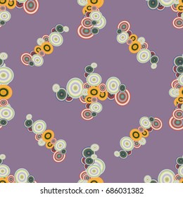 Abstract seamless pattern with randomly bright colored overlapping circles, dots. Abstract background with little circles for your business artwork.