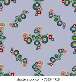 Abstract seamless pattern with randomly bright colored overlapping circles, dots. Abstract background with little circles for your business artwork.