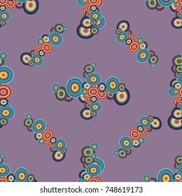 Abstract seamless pattern with randomly bright colored overlapping circles, dots. Abstract background with little circles for your business artwork.