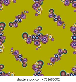 Abstract seamless pattern with randomly bright colored overlapping circles, dots. Abstract background with little circles for your business artwork.