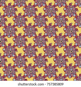 Abstract seamless pattern with randomly bright colored overlapping circles, dots. Abstract background with little circles for your business artwork.