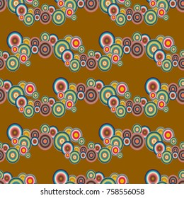 Abstract seamless pattern with randomly bright colored overlapping circles, dots. Abstract background with little circles for your business artwork.
