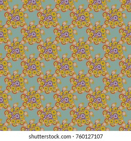 Abstract seamless pattern with randomly bright colored overlapping circles, dots. Abstract background with little circles for your business artwork.