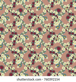 Abstract seamless pattern with randomly bright colored overlapping circles, dots. Abstract background with little circles for your artwork.