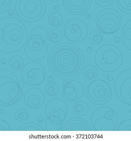 Abstract seamless pattern with randomly circles of thin lines. Abstract background with little circles. Vector illustration.