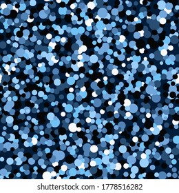 Abstract seamless pattern with randomly dots background. Abstract vector sea and ocean colored illustration with chaos of little circles