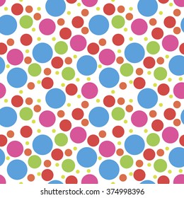 Abstract seamless pattern with randomly dots. Abstract background with little circles. Vector illustration.