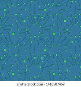 Abstract seamless pattern with rays and lines on colored background. Simple vector ornament for textile, wrapping paper, prints, fabric, wallpaper, web etc.