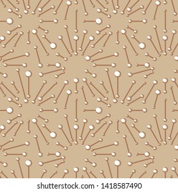 Abstract seamless pattern with rays and lines on colored background. Simple vector ornament for textile, wrapping paper, prints, fabric, wallpaper, web etc.
