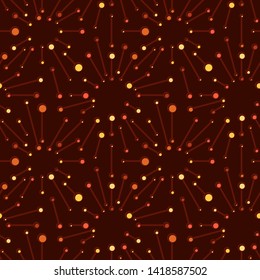 Abstract seamless pattern with rays and lines on colored background. Simple vector ornament for textile, wrapping paper, prints, fabric, wallpaper, web etc.