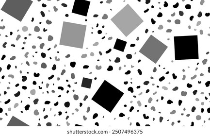 Abstract seamless pattern with rectangles. Creative leopard backdrop. Vector illustration on white background