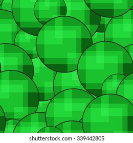 Abstract seamless pattern with rectangles. Green background for creating card, web page background, wallpaper and textile.