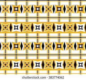 Abstract seamless pattern of rectangles and lozenges. Vector illustration.