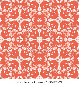 Abstract seamless pattern of red color for wallpapers and background.
