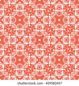 Abstract seamless pattern of red color for wallpapers and background.