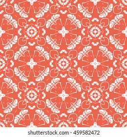 Abstract seamless pattern of red color for wallpapers and background.
