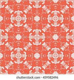 Abstract seamless pattern of red color for wallpapers and background.