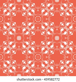 Abstract seamless pattern of red color for wallpapers and background.